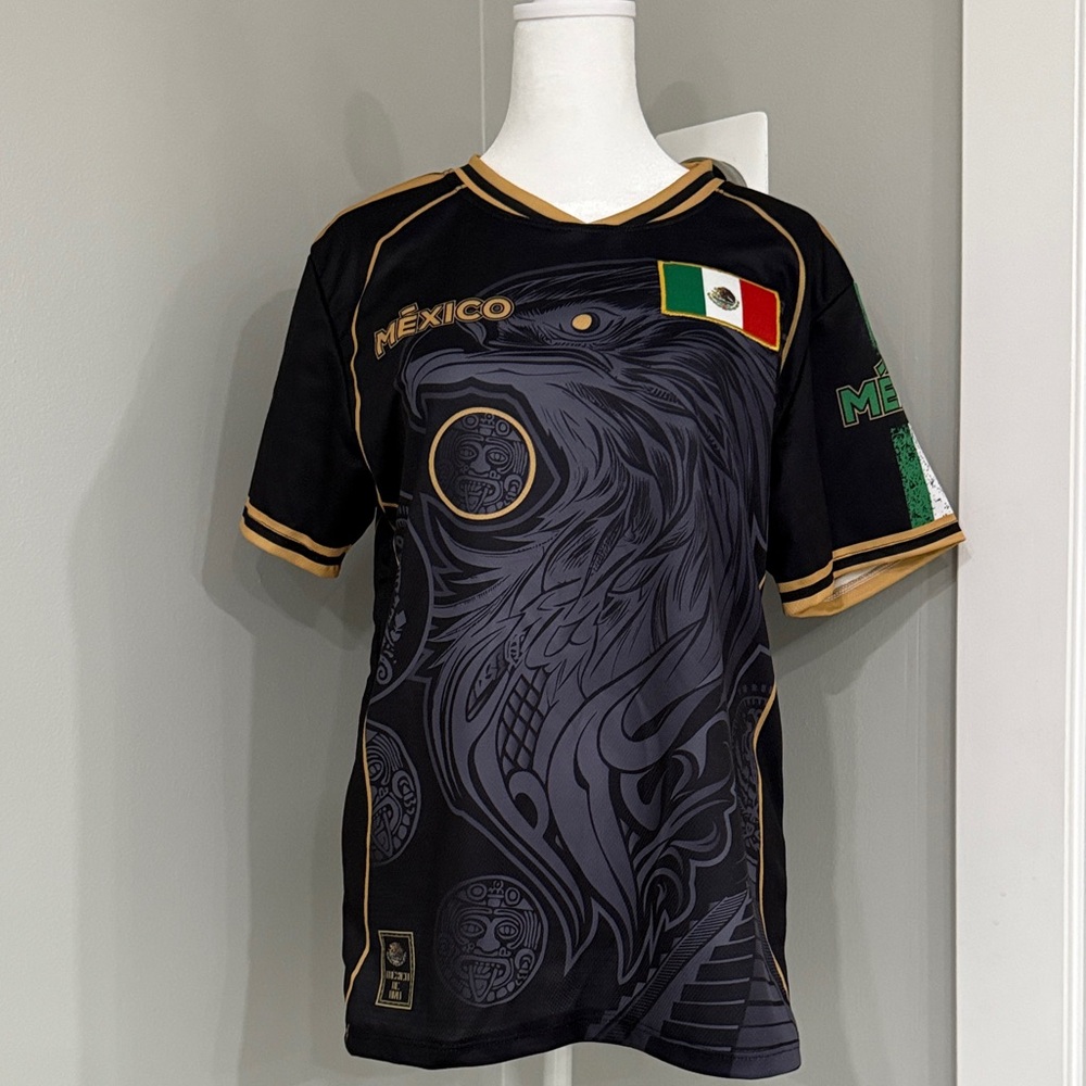 Mexico Black and Gold Men's Soccer Shirt